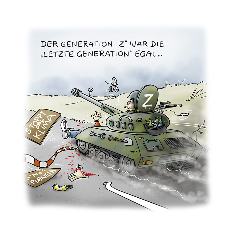 Cartoon Generationenkonflikt